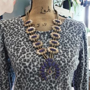 Cheekys Brand Purple Victoria Squash Blossom Necklace